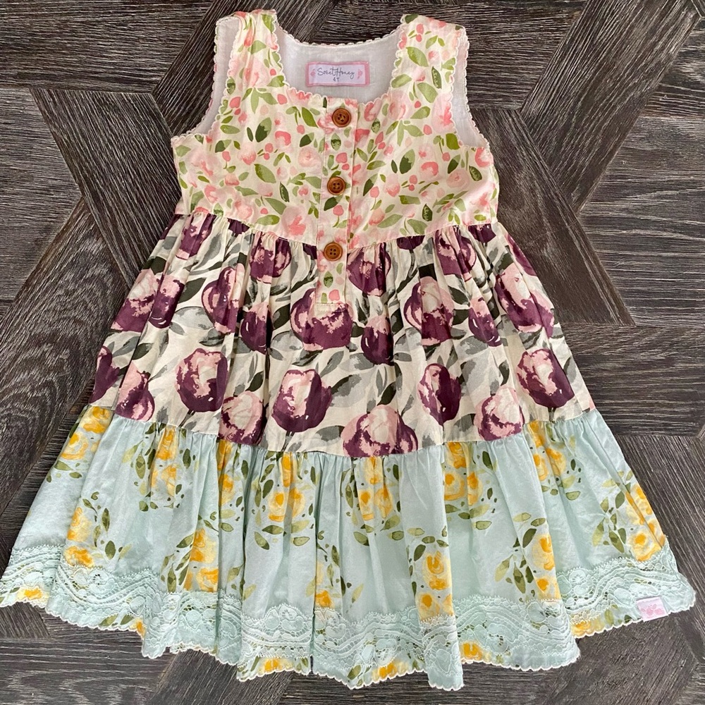 SweetHoney Clothing tiered floral dress (Girls size 4T)